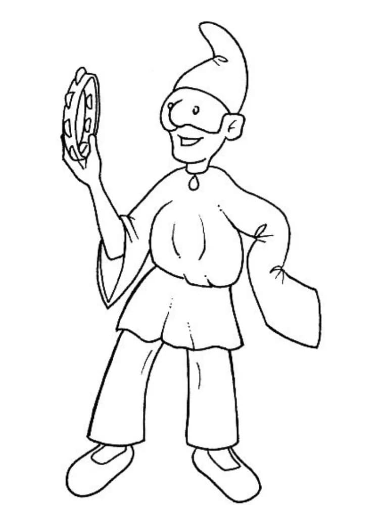 Pulcinella Immagine Stampabile da colorare