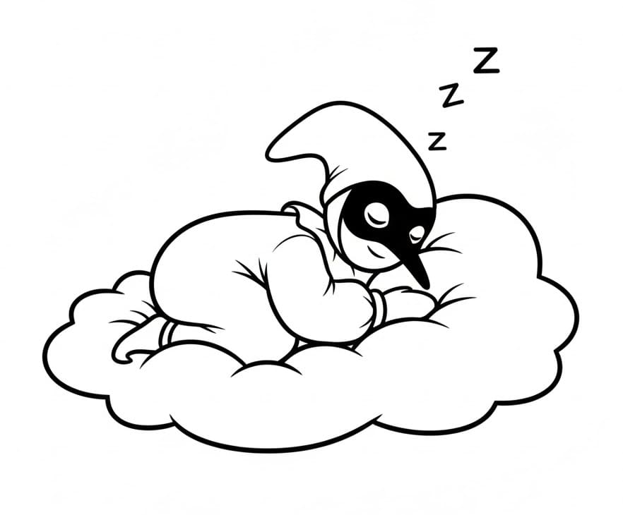 Pulcinella Normale da colorare