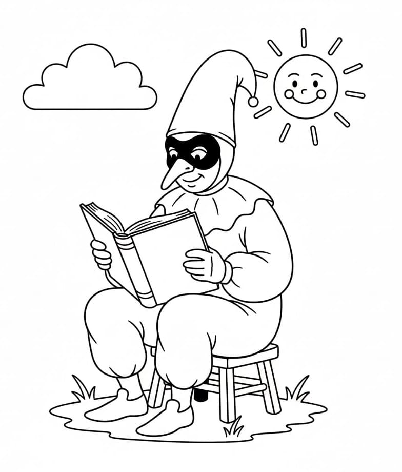 Pulcinella Regalo da colorare