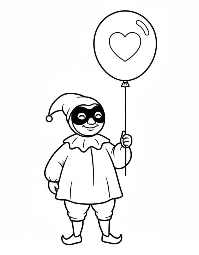 Pulcinella da Stampare da colorare