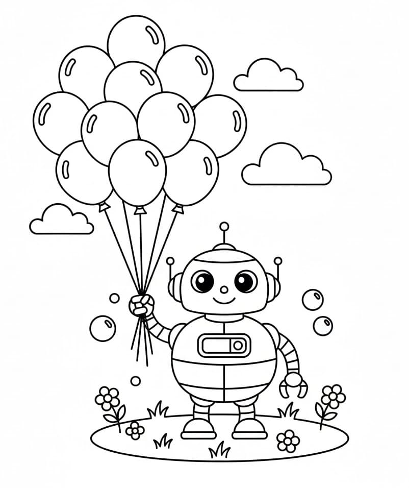Robot Adorabile da colorare