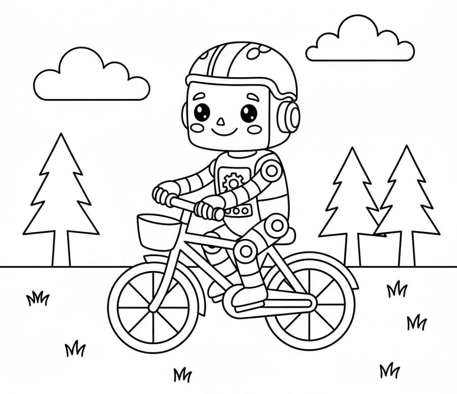 Robot Amichevole da colorare