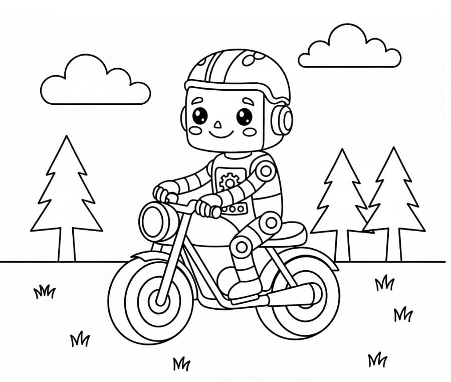 Robot Facile da colorare