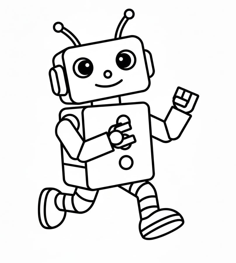 Robot Grazioso da colorare