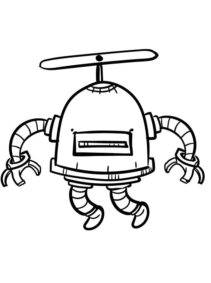 Robot Immagine Gratis da colorare