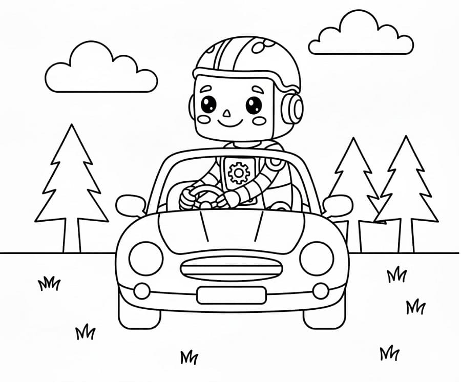 Robot Leggero da colorare