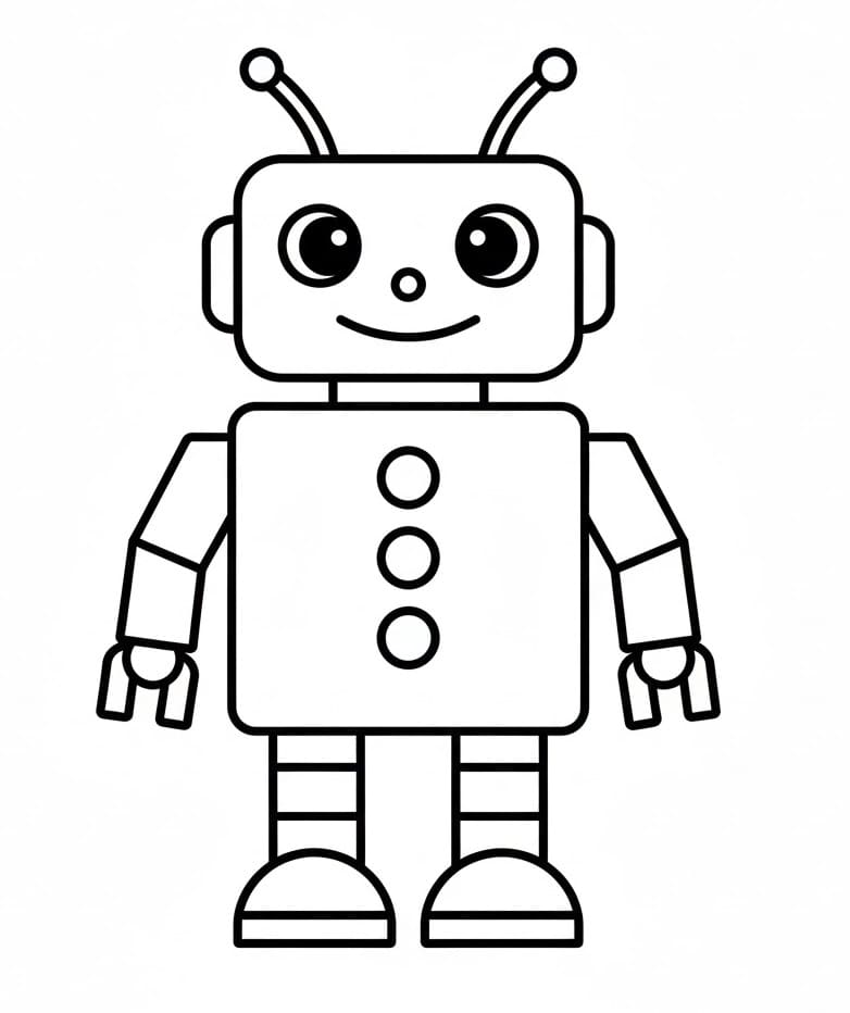 Robot Semplice da colorare