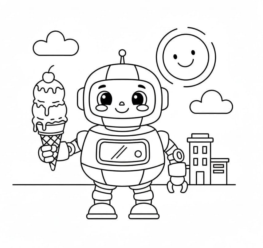 Robot Straordinario da colorare