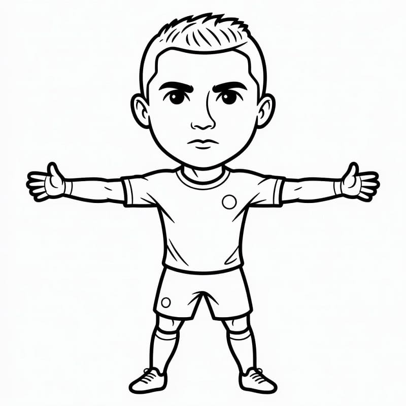 Ronaldo Calciatore da colorare