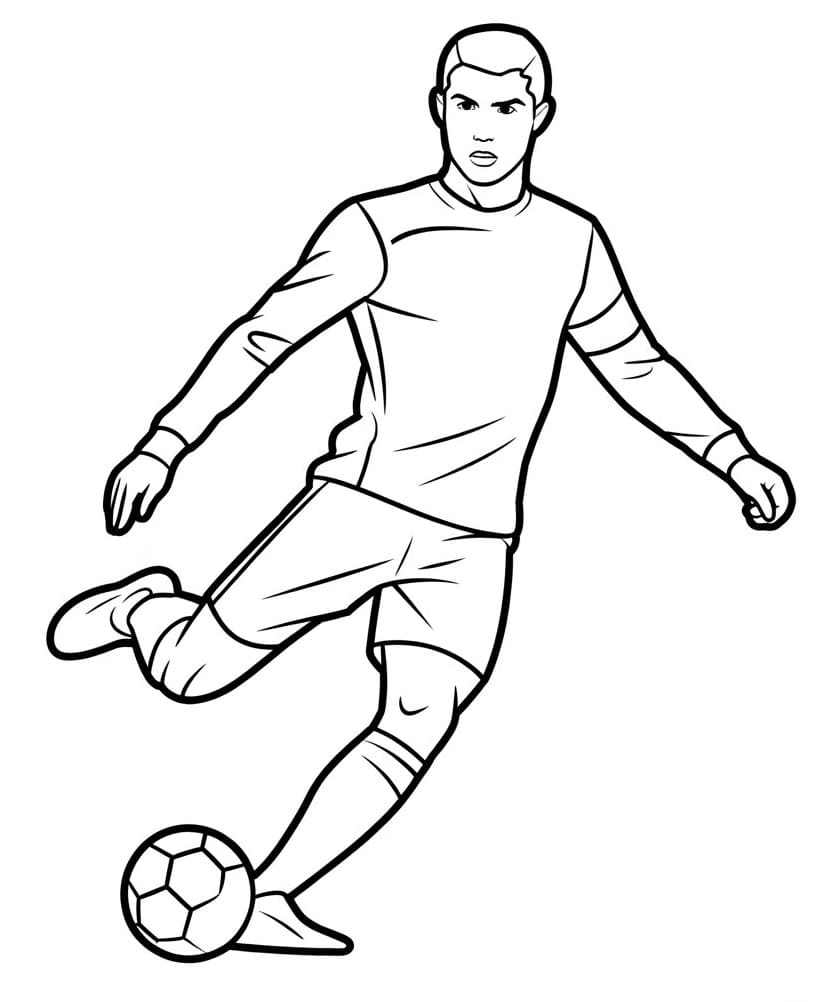 Ronaldo Gratis Stampabile da colorare