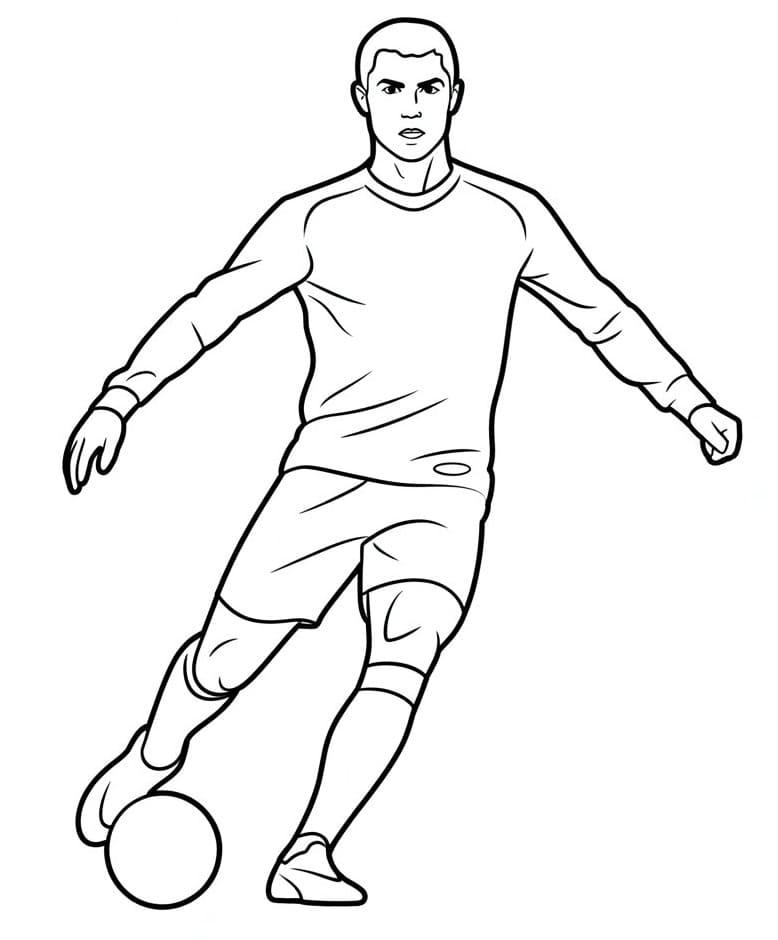 Ronaldo Gratis per Bambini da colorare