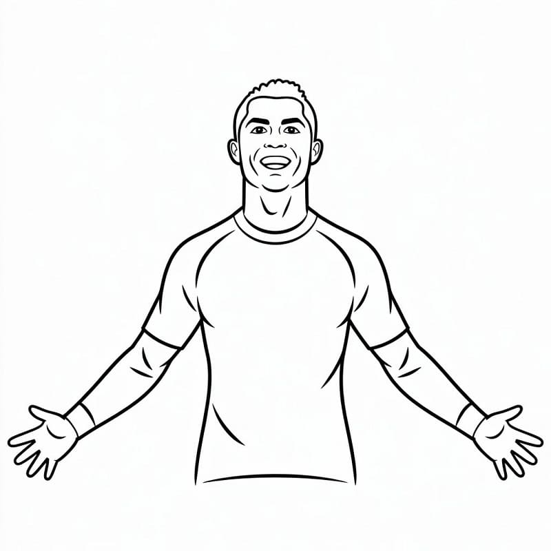 Ronaldo Stampabile Gratis da colorare