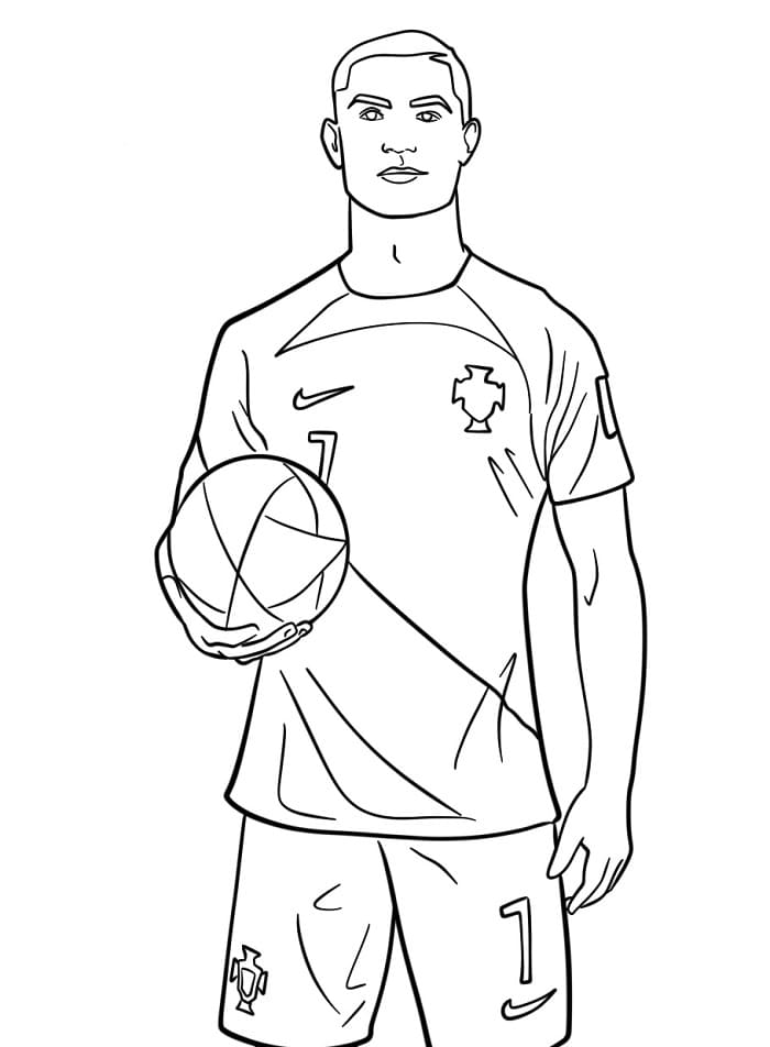 Ronaldo per Bimbi di 1 Anno da colorare