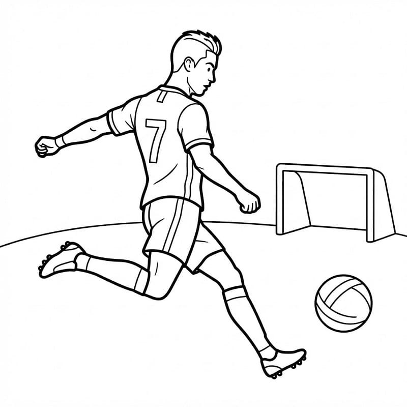 Ronaldo per Bimbi di 5 Anni da colorare