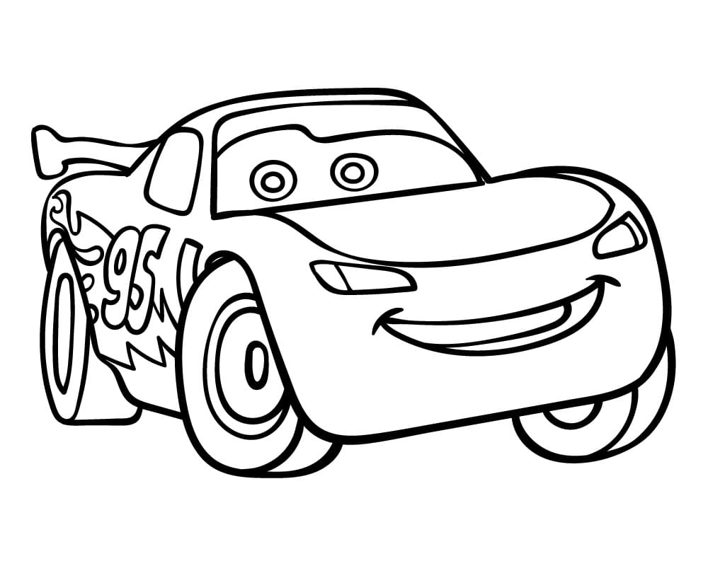 Saetta McQueen Animato da colorare