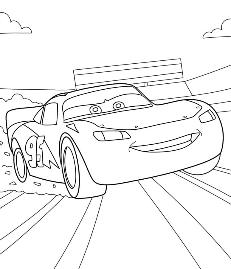 Saetta McQueen Base da colorare