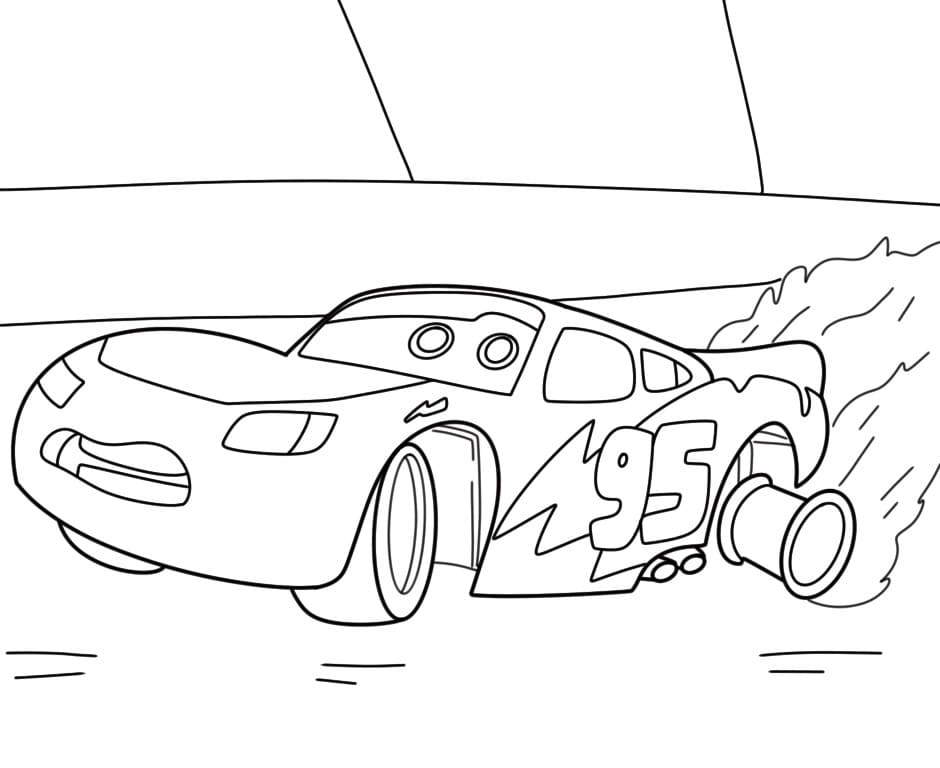Saetta McQueen Cartone da colorare