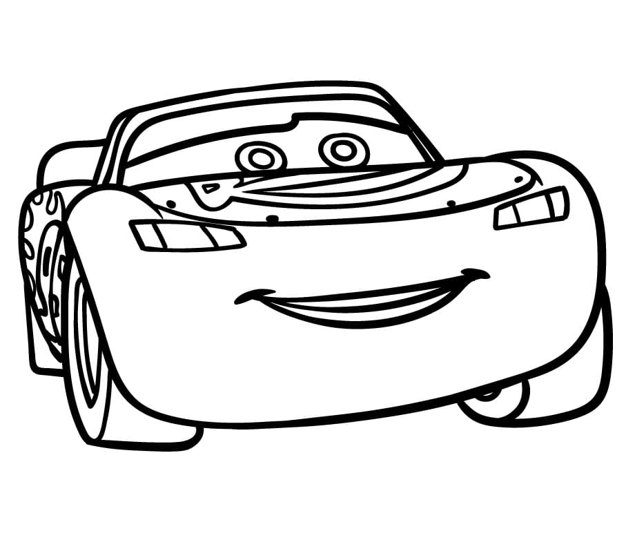 Saetta McQueen da colorare