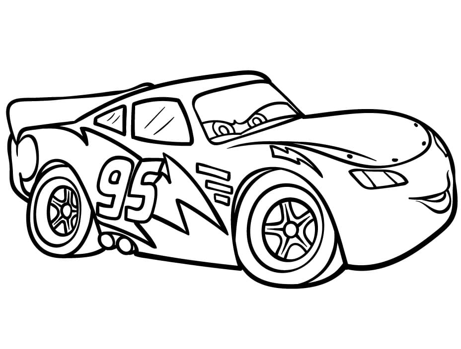 Saetta McQueen Normale da colorare
