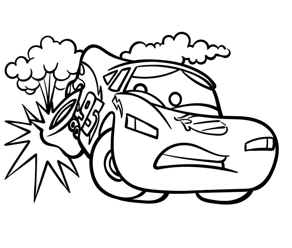 Saetta McQueen Regalo da colorare