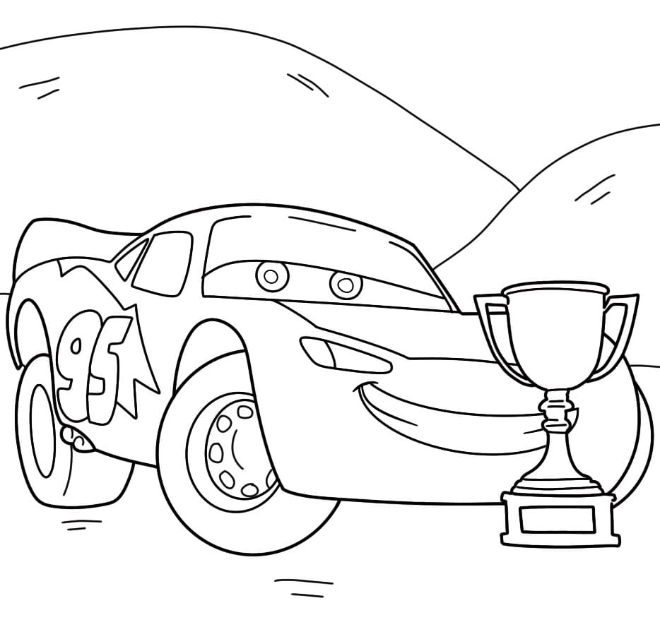 Saetta McQueen Stampabile Gratis da colorare