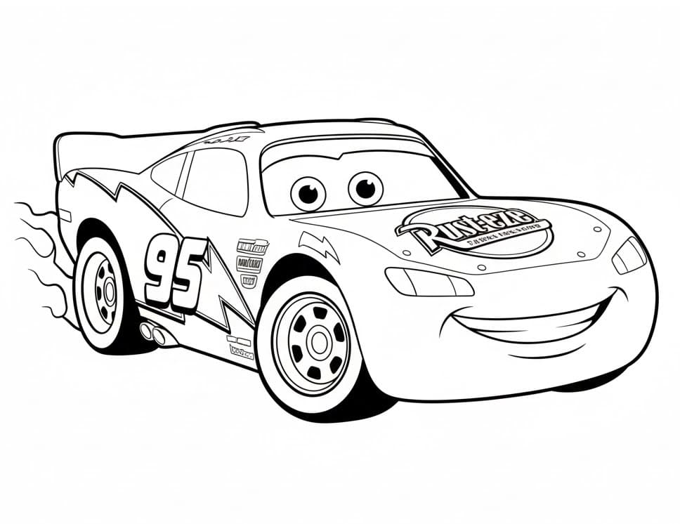 Saetta McQueen Stampabile da colorare