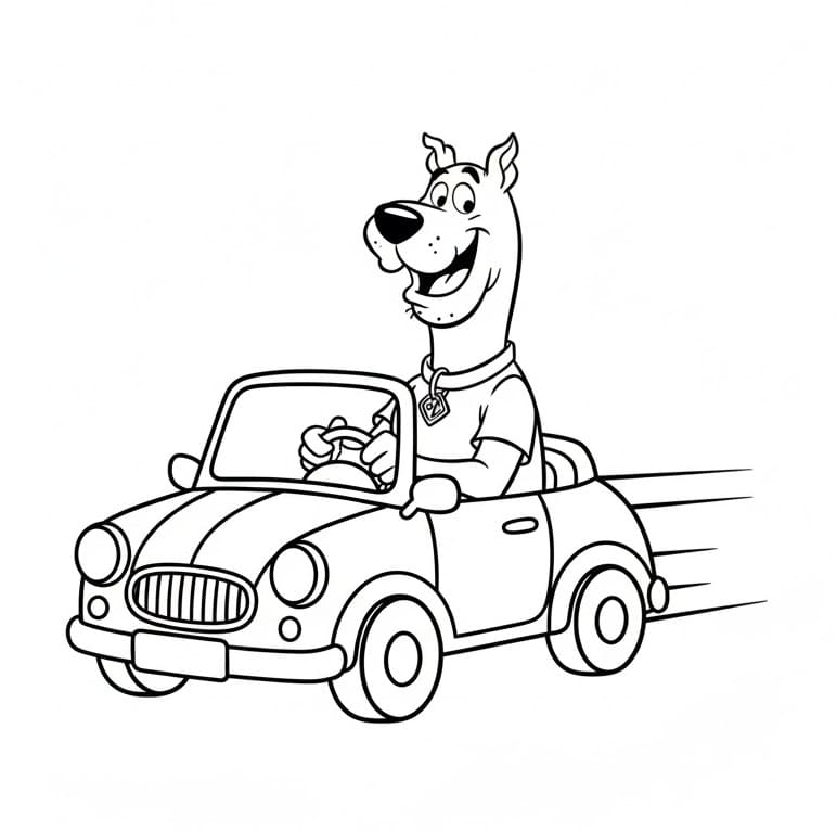 Scooby Doo Divertente da colorare