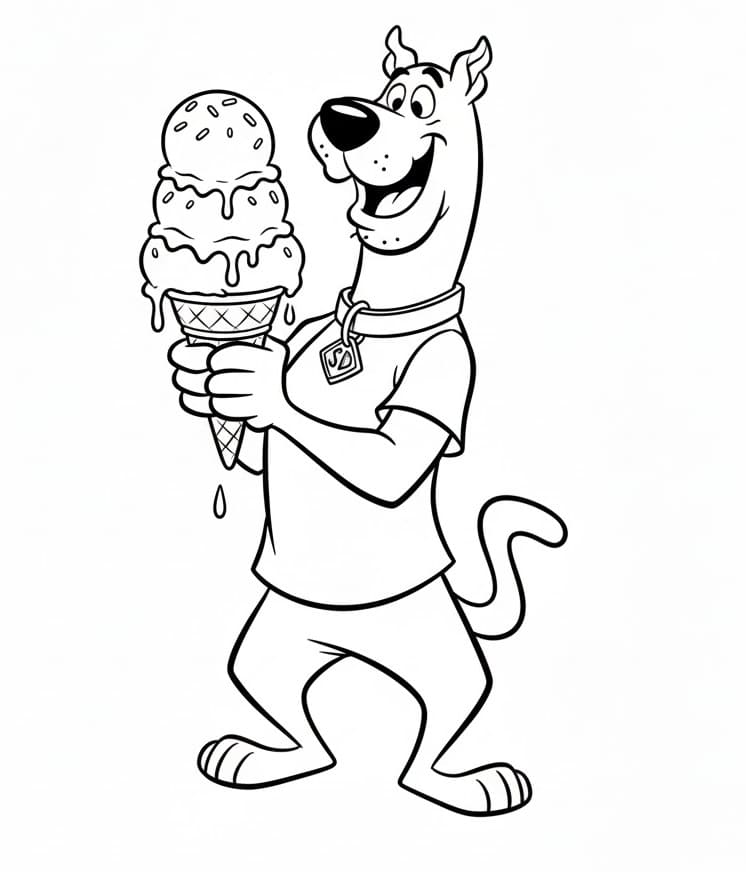 Scooby Doo Fantastico da colorare