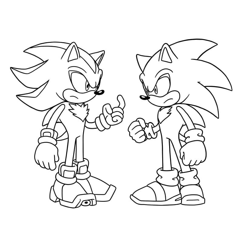 Shadow di Sonic da colorare