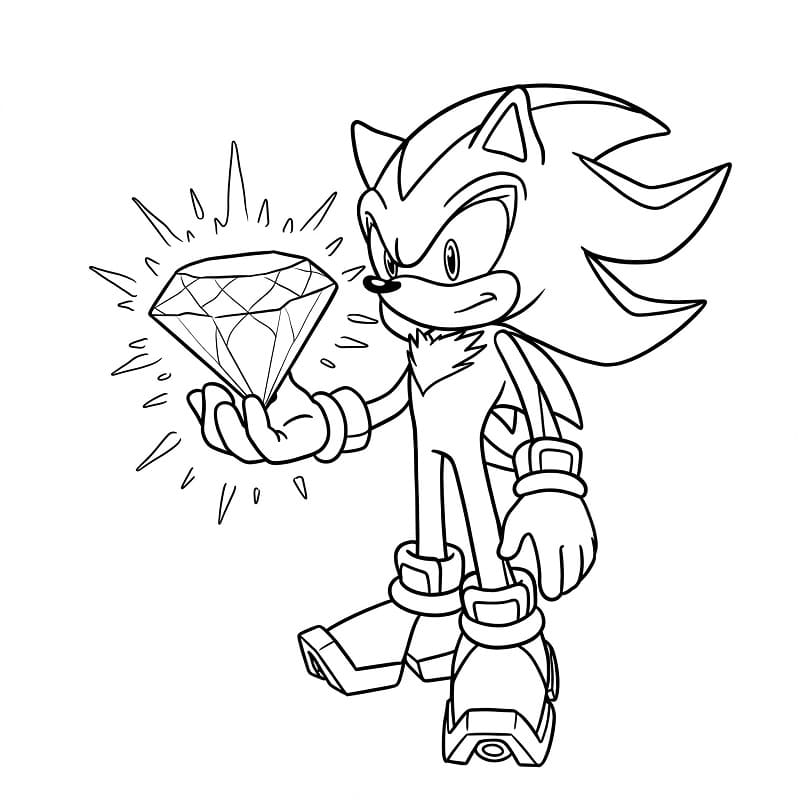 Shadow the Hedgehog da Sonic da colorare