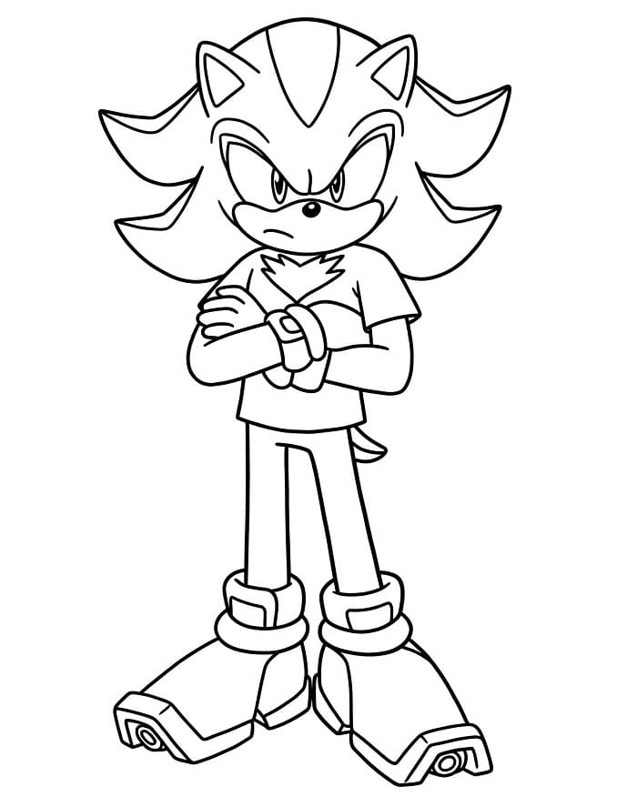 Shadow the Hedgehog da colorare