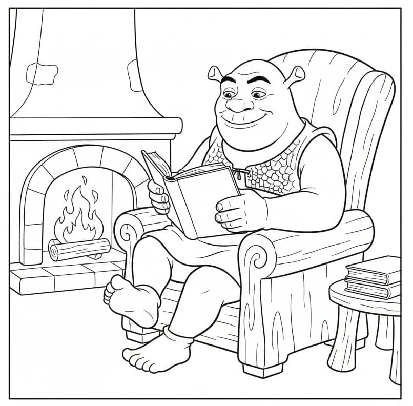 Shrek Animato da colorare