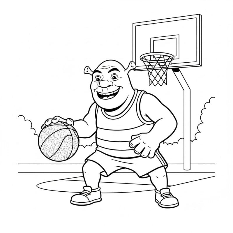 Shrek Cartone da colorare