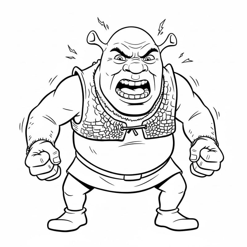 Shrek Gratuito da colorare