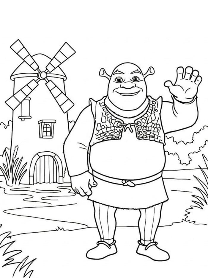 Shrek Omaggio da colorare