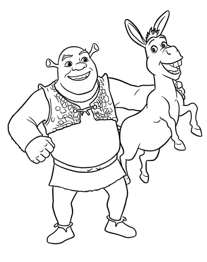 Shrek Regalo da colorare