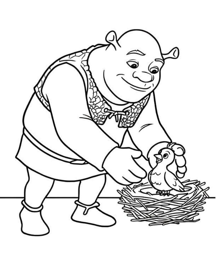 Shrek Semplice da colorare