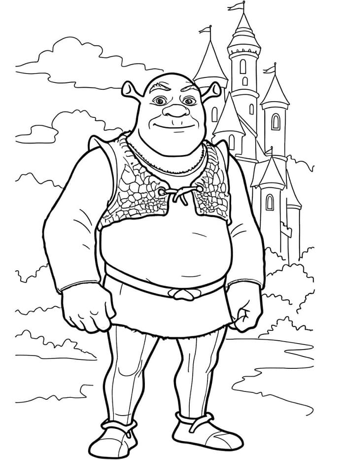 Shrek Stampabile Gratis da colorare
