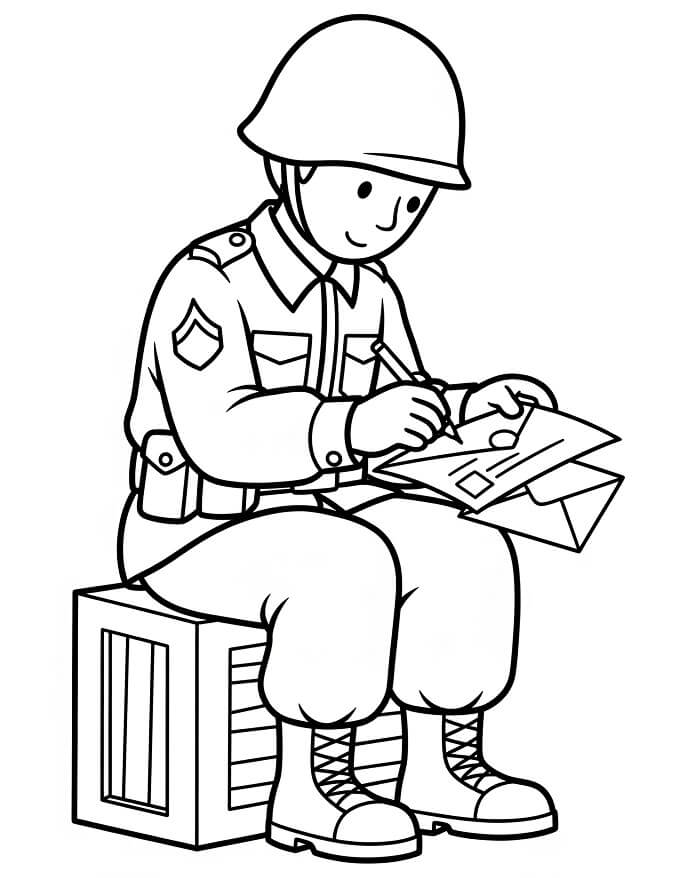 Soldato (10) da colorare