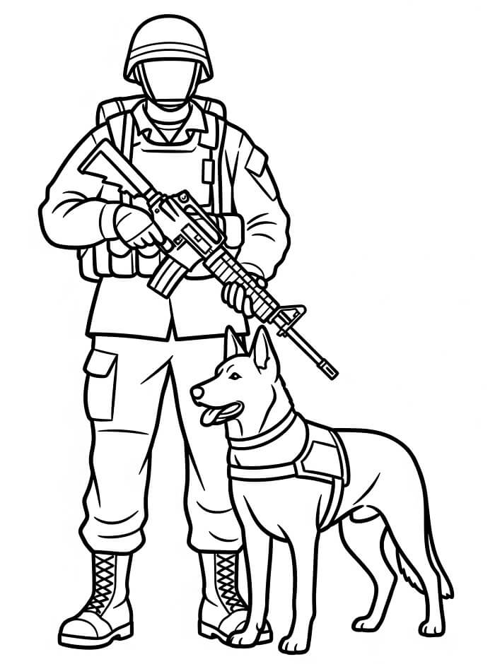 Soldato (11) da colorare
