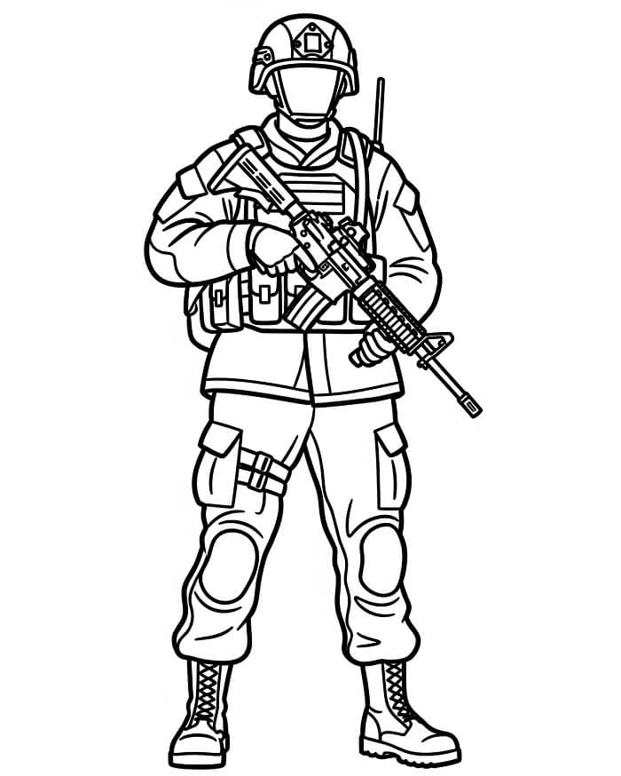 Soldato (2) da colorare