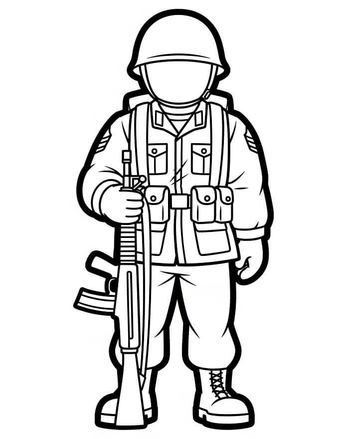 Soldato (3) da colorare