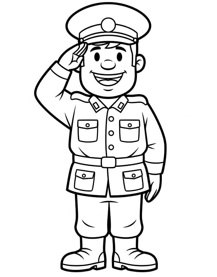 Soldato (4) da colorare