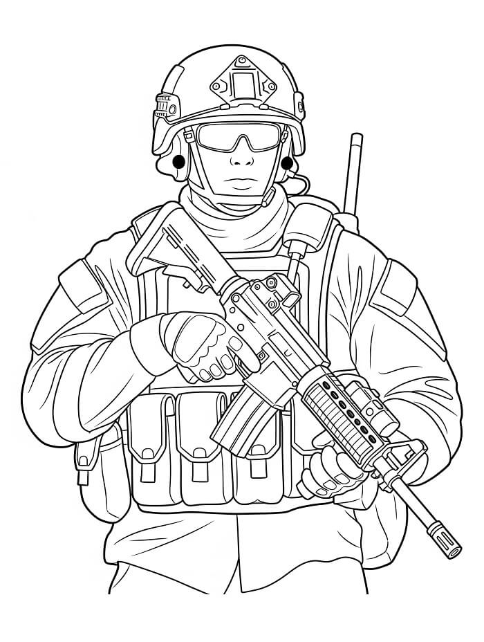 Soldato (5) da colorare