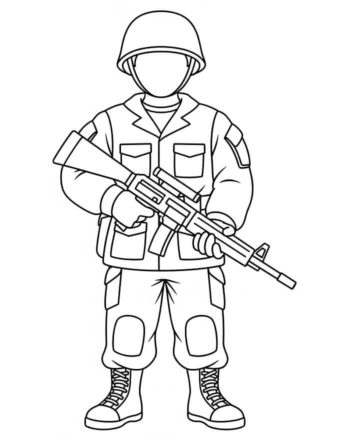 Soldato (6) da colorare