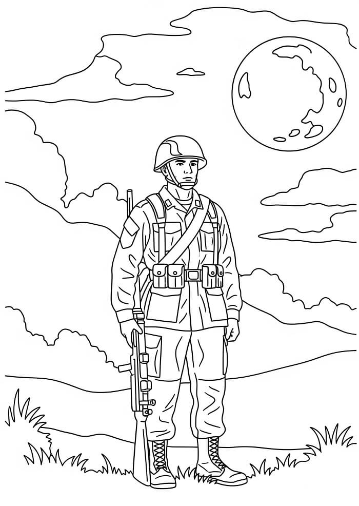 Soldato (8) da colorare