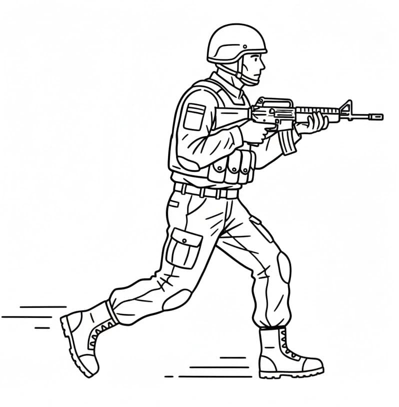 Soldato Cartone da colorare