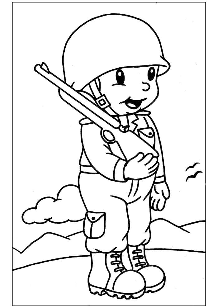 Soldato Gratis Stampabile da colorare