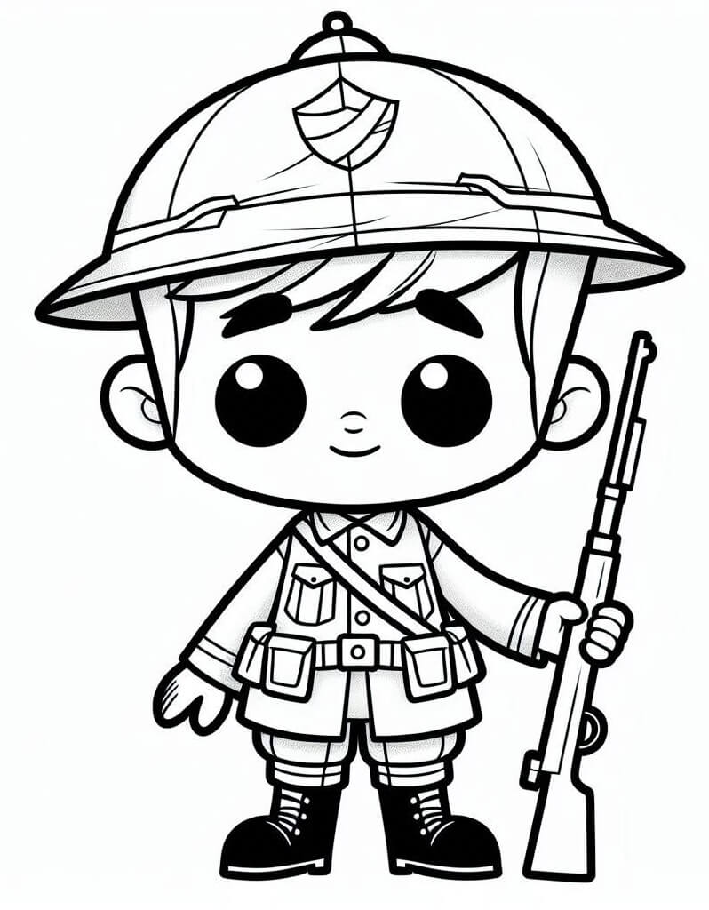 Soldato Gratuito da colorare