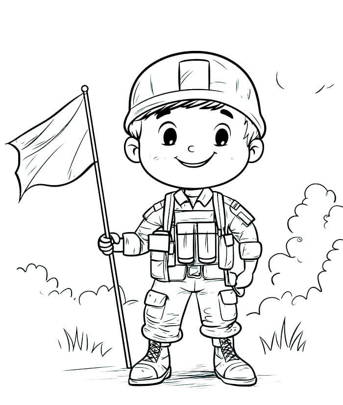 Soldato Omaggio da colorare